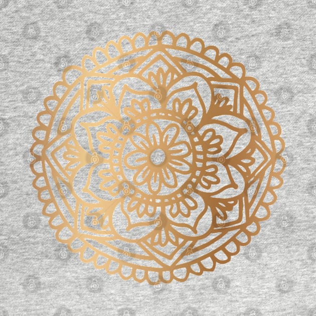 Gold Mandala Flower New 2020 by julieerindesigns